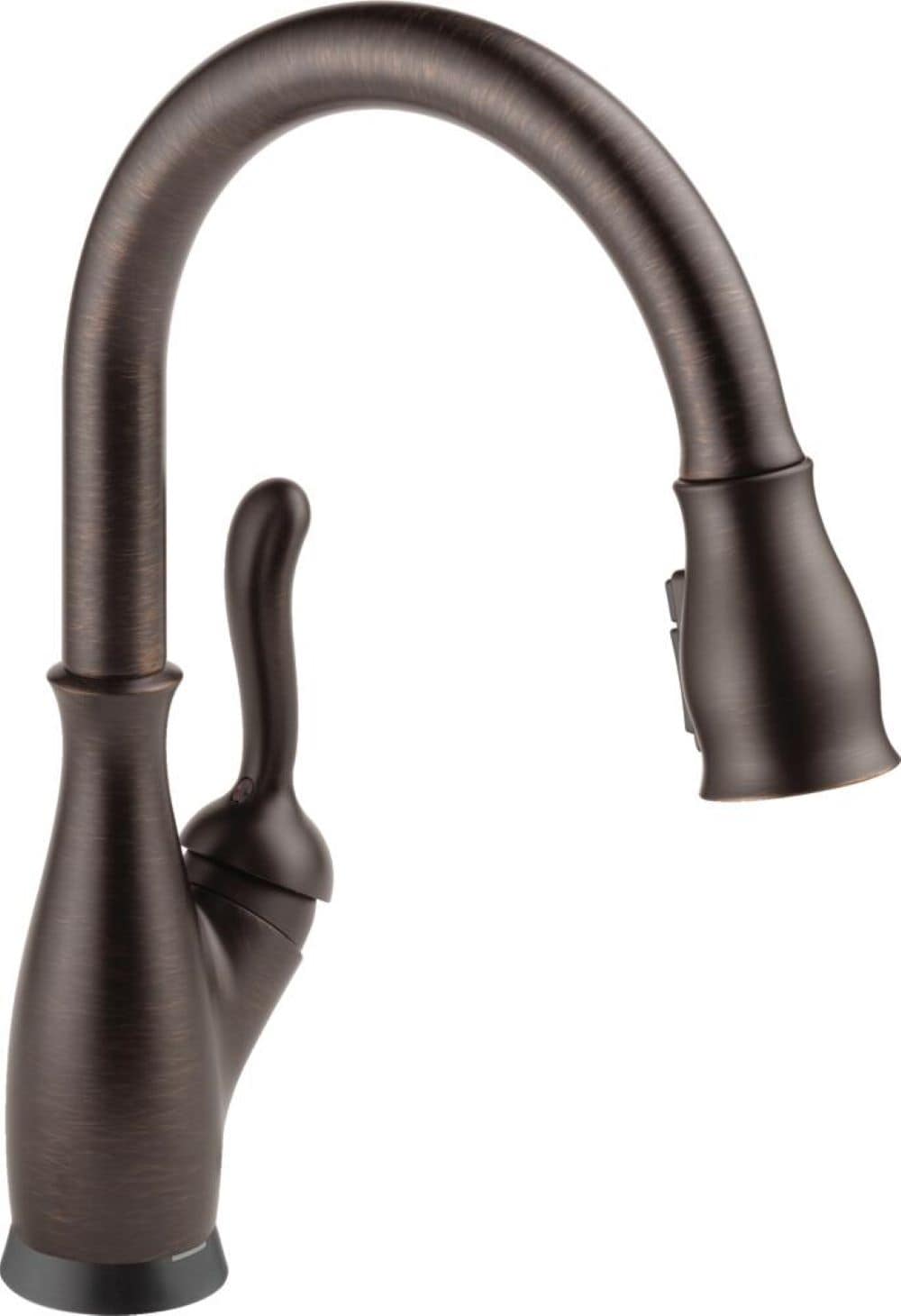 Delta Leland Venetian Bronze Single Handle Deck-mount Touchless Pull-down Kitchen Faucet with Sprayer ( Deck Plate Included )