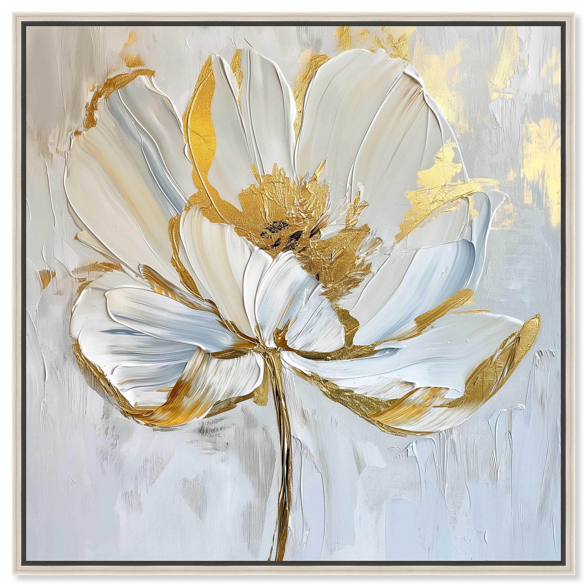 Art Remedy Magnolia II Farmhouse/Rustic Print by  Silver Frame 40 x 40