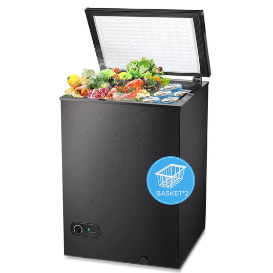 Antarctic Star 3.5 Cu Ft Black Deep Chest Freezer