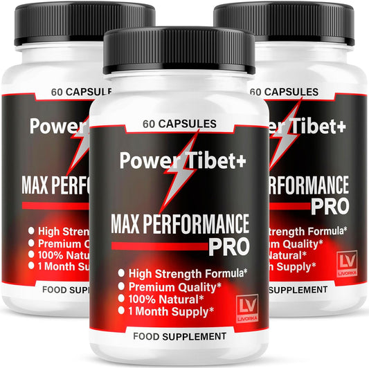 (3 Pack) PowerTibet+ Capsules, Power Tibet, Power Tibet+, Power Tibet Tablets, PowerTibet + Advanced Formula, Power Tibet Reviews 180 Capsules for 3 Months