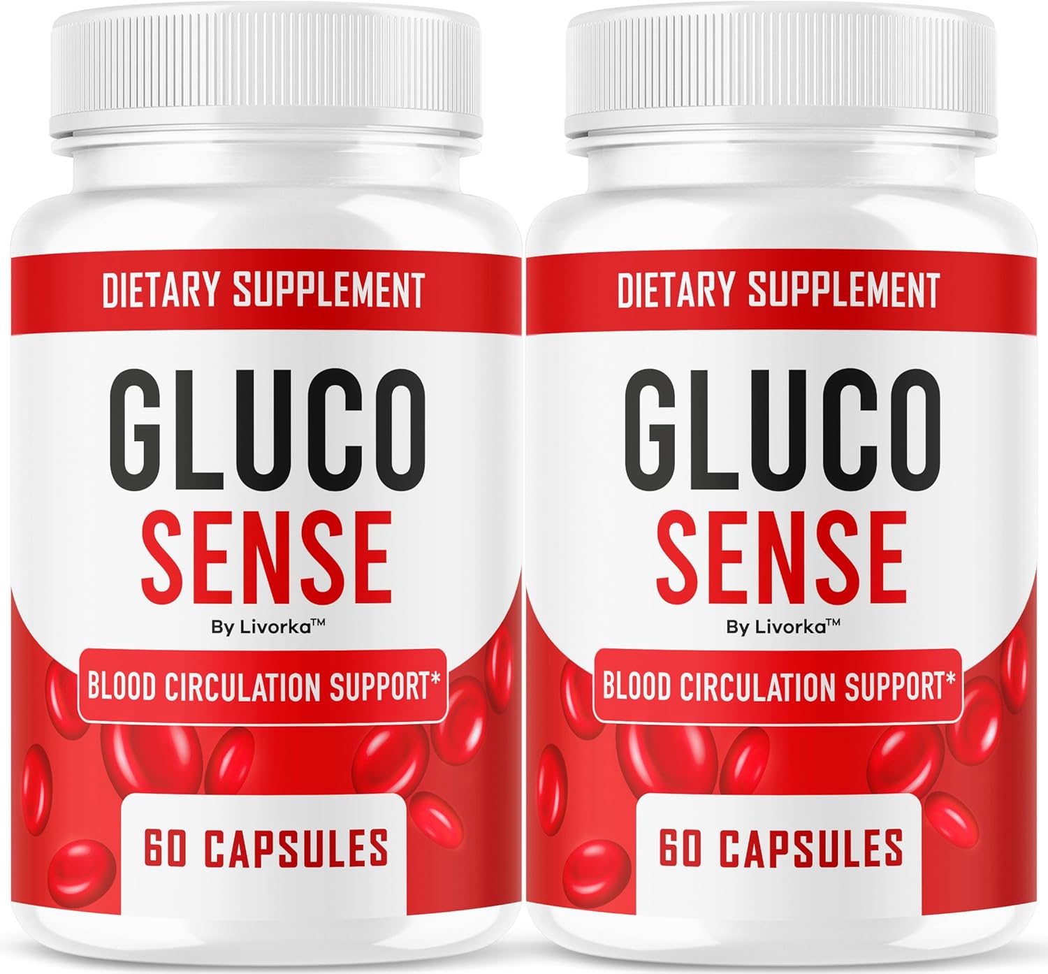 (2 Pack) GlucoSense – Official GlucoSense Capsules, Glucosense Pills Support Advanced Blood Formula Supplement, All Natural Premium Health & Wellness - Maximum Strength, 120 Capsules for 2 Months