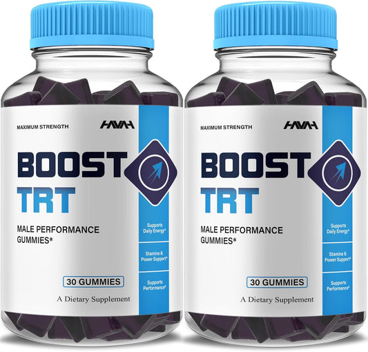 (2 Pack) Boost TRT Maximum Strength Performance Gummies BoostTRT Gummy Supplement, Boost TRT Maximum Strength Advanced Shilajit Multivitamin Supplement, BoostTRT Health Gummies (2 Month Supply)