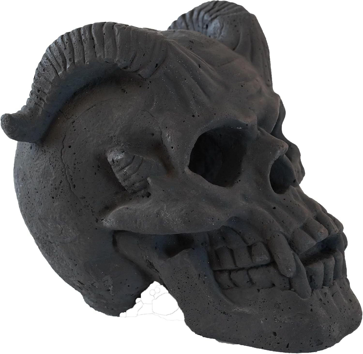Fire Pit Skull Refractory Materials Fireproof Imitated Human Skull Decoration Gas Log for Indoors Outdoors Campfire,Fireplace, Halloween Party Decor, 1 Pack-Goat