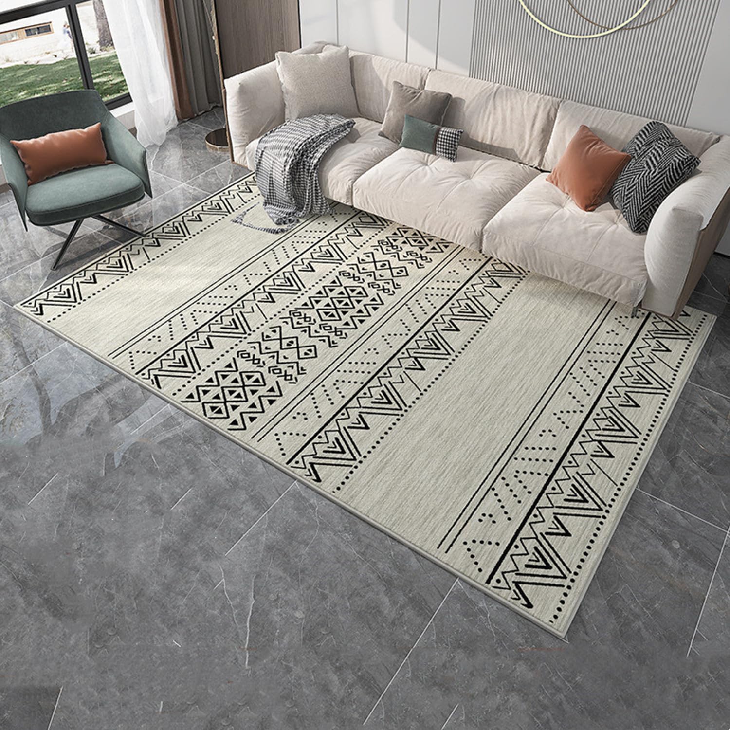 Heated Floor Mat, Floor Heating Pad, Electric Radiant Floor Heating System w/Adjustable Temperature, Washable Electric Carpet Area Rugs for Indoor Outdoor, 31.5x47.2in