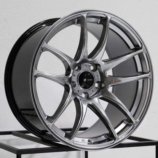 17x9 Vors TR4 5x114.3 30 Hyper Black Wheel Rim 73.1