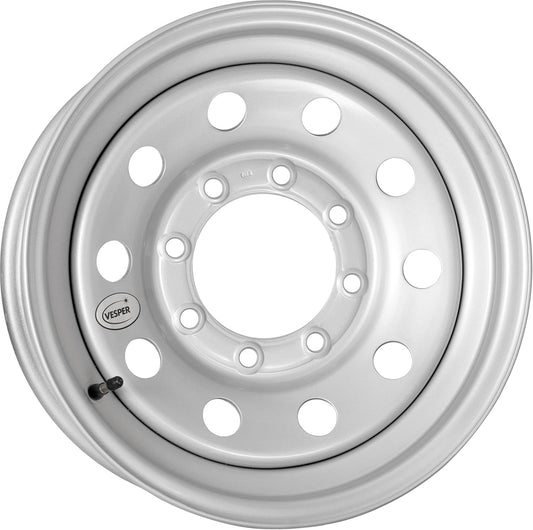 Taskmaster Trailer Wheel Rim 16x6 16" 8 Lug on 6.5" Silver Steel Modular