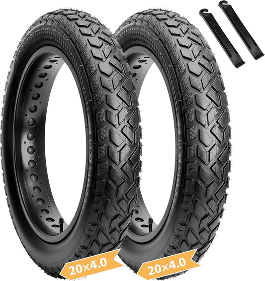 Hycline 20x4.0 E-Bike Fat Tire - Heavy Duty 20inch Electric Replacement Fat Tires, High-Performance Wear-Resistant Mountain Bicycle Tyre, All-Terrain Bike Tires for Street & Trail Riding