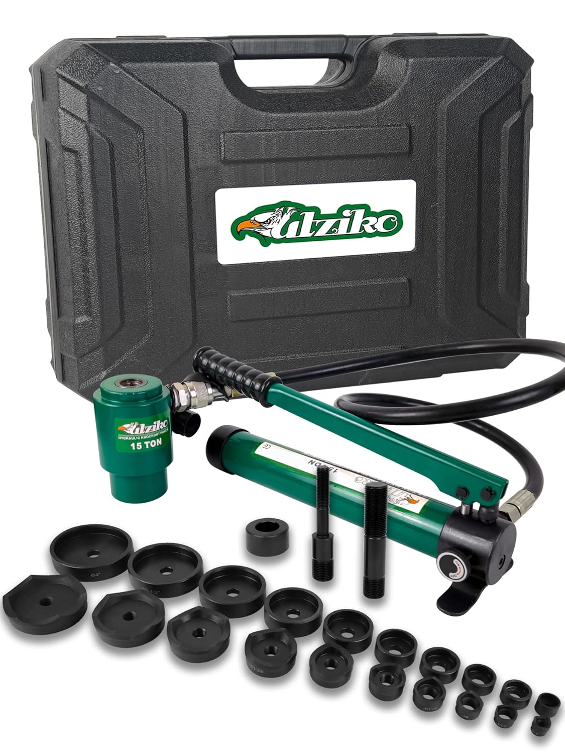 Hydraulic Knockout Punch Electrical Conduit Hole Cutter Set KO Tool Kit 1/2 to 4 inch