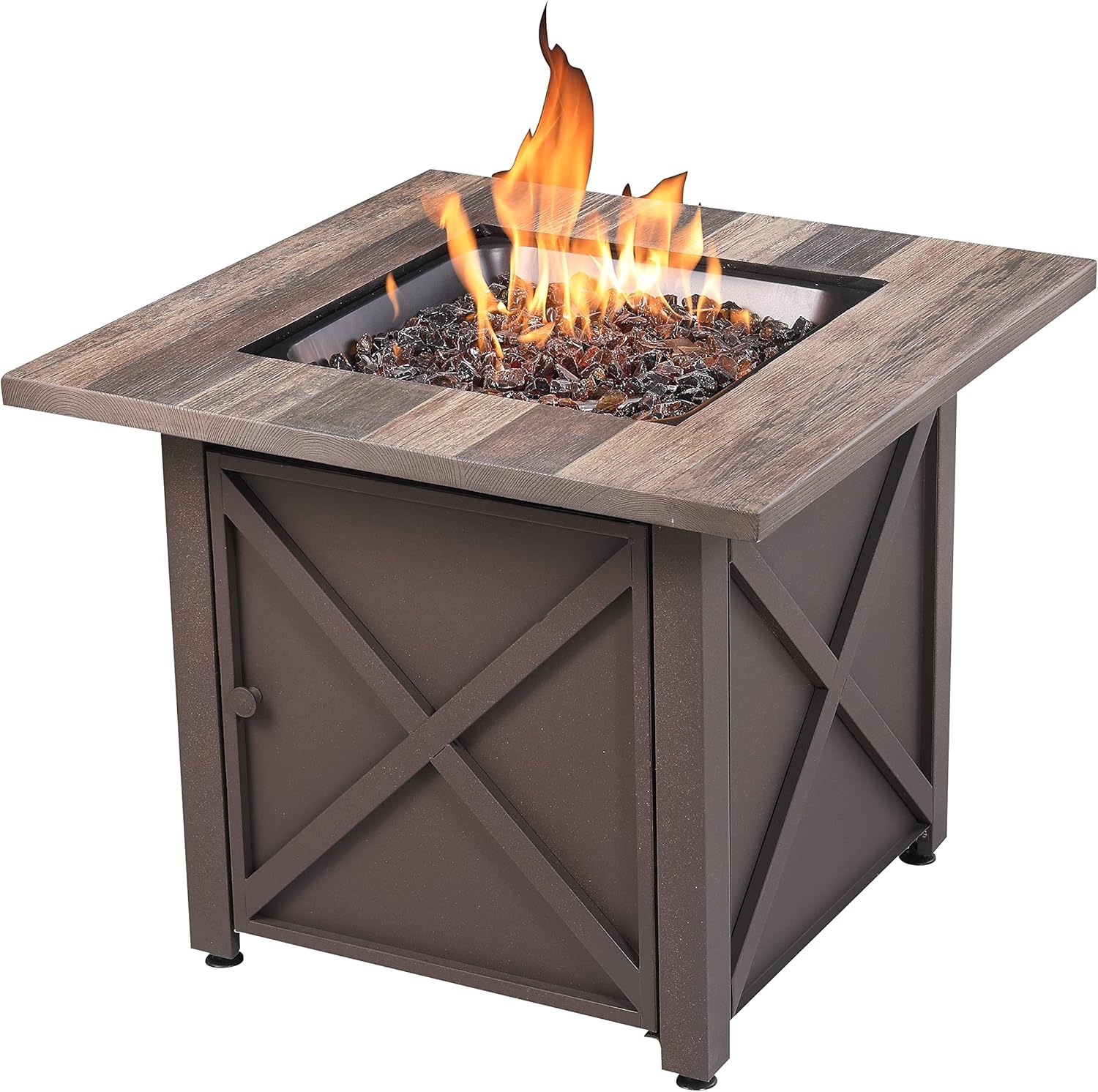 Endless Summer GAD15264SP 30-in W 50000-BTU Brown Tabletop Steel Propane Gas Fire Table