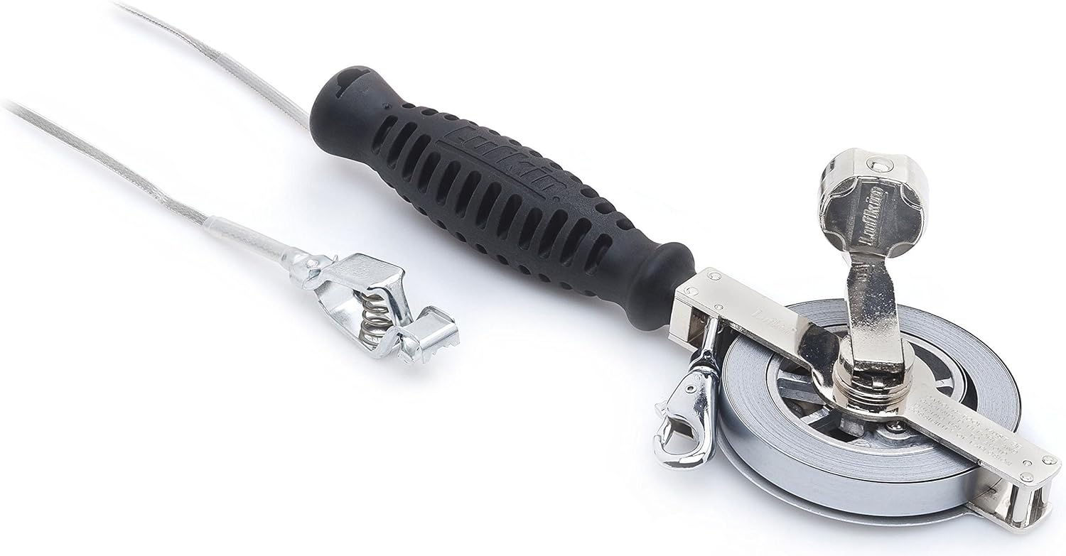 Crescent Lufkin 1/2" x 50' Atlas Chrome Clad /Nubian Double Duty D1 Blade Oil Gauging Tape for Bob 58712 - CN1293SF5871N , Black