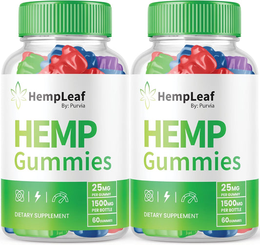 (2 Pack) Hemp Leaf Gummies - Official Formula - Hemp Leaf Gummies with Hemp Extract, Advanced Strength Zen Performance Hemp Blend, Zen Boost Hemp Gummies Maximum Strength, Zen Gummies (120 Gummies)
