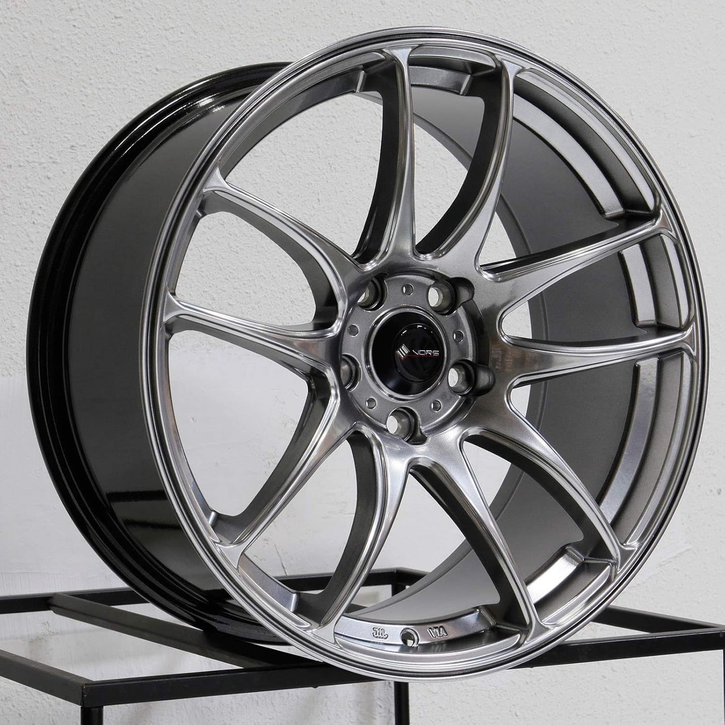 17x8 Vors TR4 5x114.3 35 Hyper Black Wheel Rim 73.1