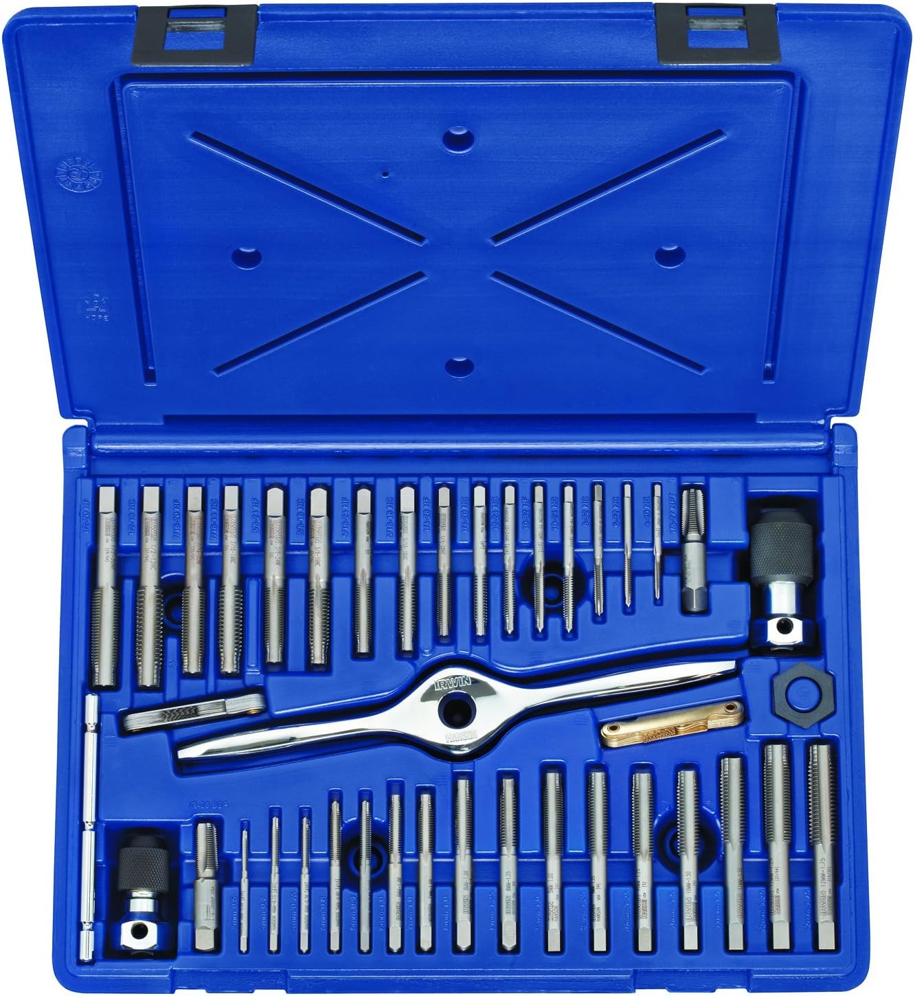 Irwin Tools 1840235 Performance Threading System Self-Aligning Tap Set -Machine Screw/Fractional/Metric, 41-Piece
