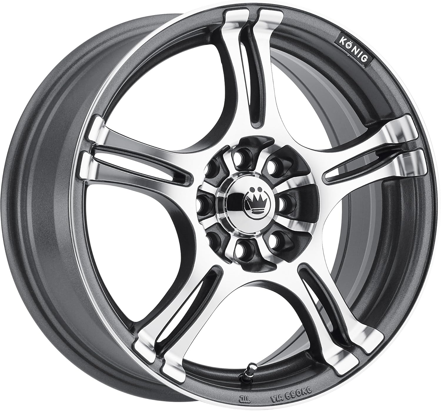 Konig Incident Graphite Machined Wheel (17x7"/4x100mm)