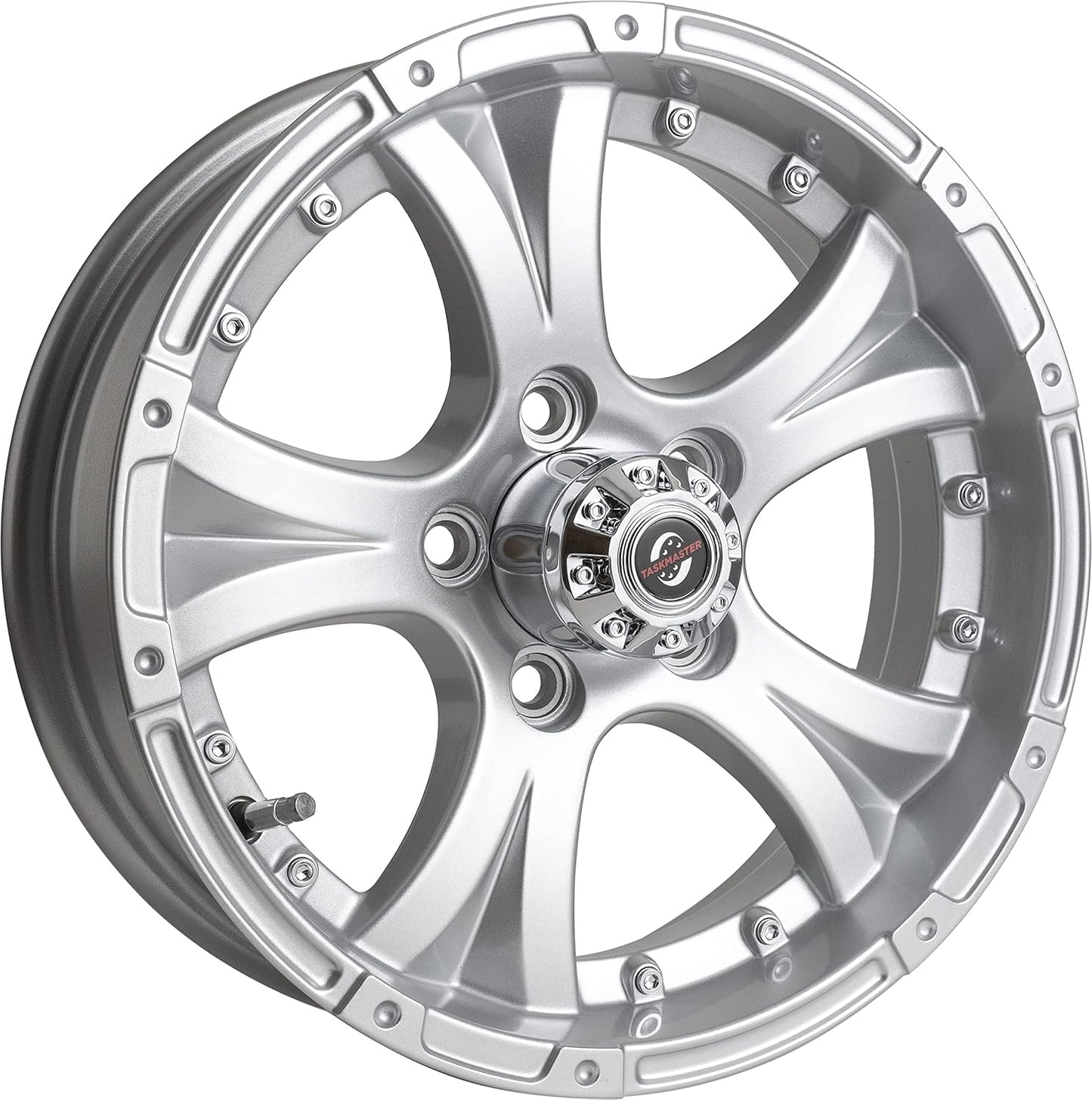 Viking Series 15" x 5" 5X4.5 3.19 CB Aluminum Wheel With Silver Gloss Finish and Cap Updated Sku WA-15050545-SFPC-13736-2