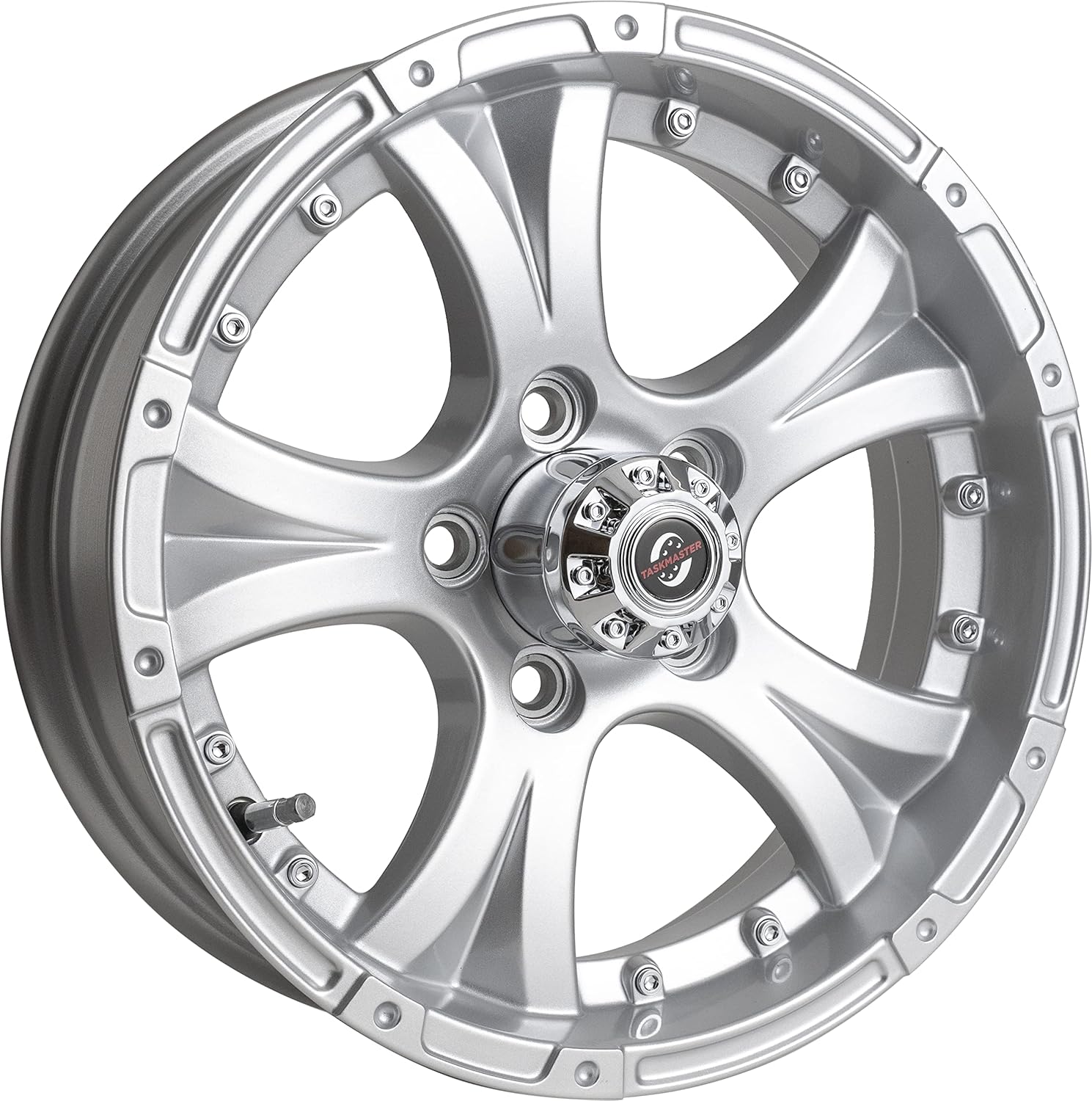 Viking Series 15" x 5" 5X4.5 3.19 CB Aluminum Wheel With Silver Gloss Finish and Cap Updated Sku WA-15050545-SFPC-13736-2