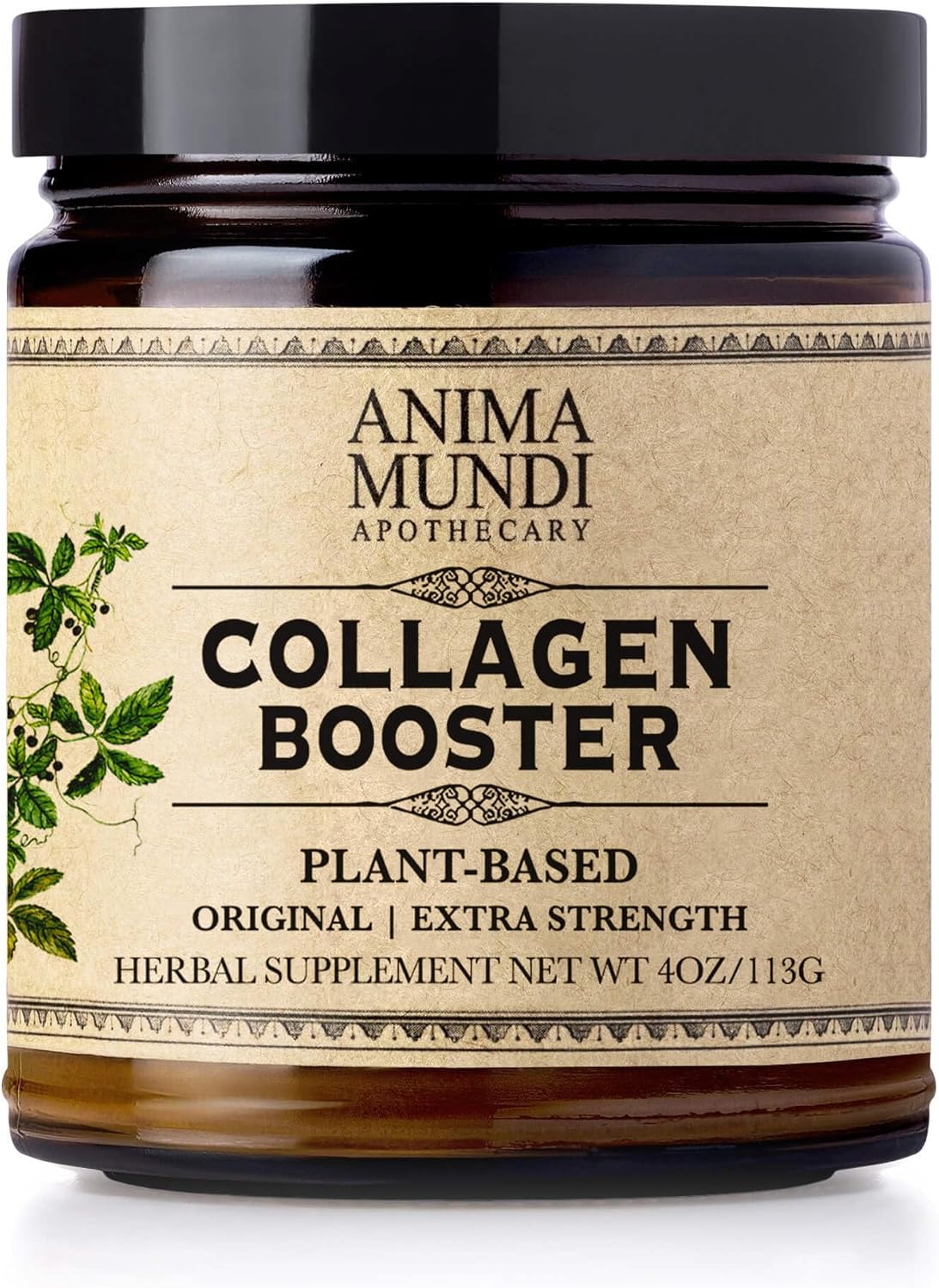 Anima Mundi Apothecary Vegan Collagen Powder - Plant-Based & Organic Collagen Booster - Helps Support Collagen & Keratin Production for Healthy Skin, Hair & Bones (4oz/113g)