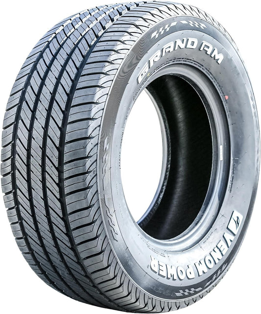 Venom Power Grand AM Truck/SUV All-Season Touring Radial Tire-225/70R15 225/70/15 225/70-15 100S Load Range SL 4-Ply RWL Raised White Letters