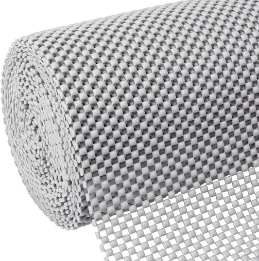 BALEINE Cabinet Liner, Drawer and Shelf Liner for Kitchen Cabinets Non-Adhesive, Non-Slip Protect Desks, Cupboard, Drawers, Shelves, Tableware (24 in x 20 Ft, Gray)