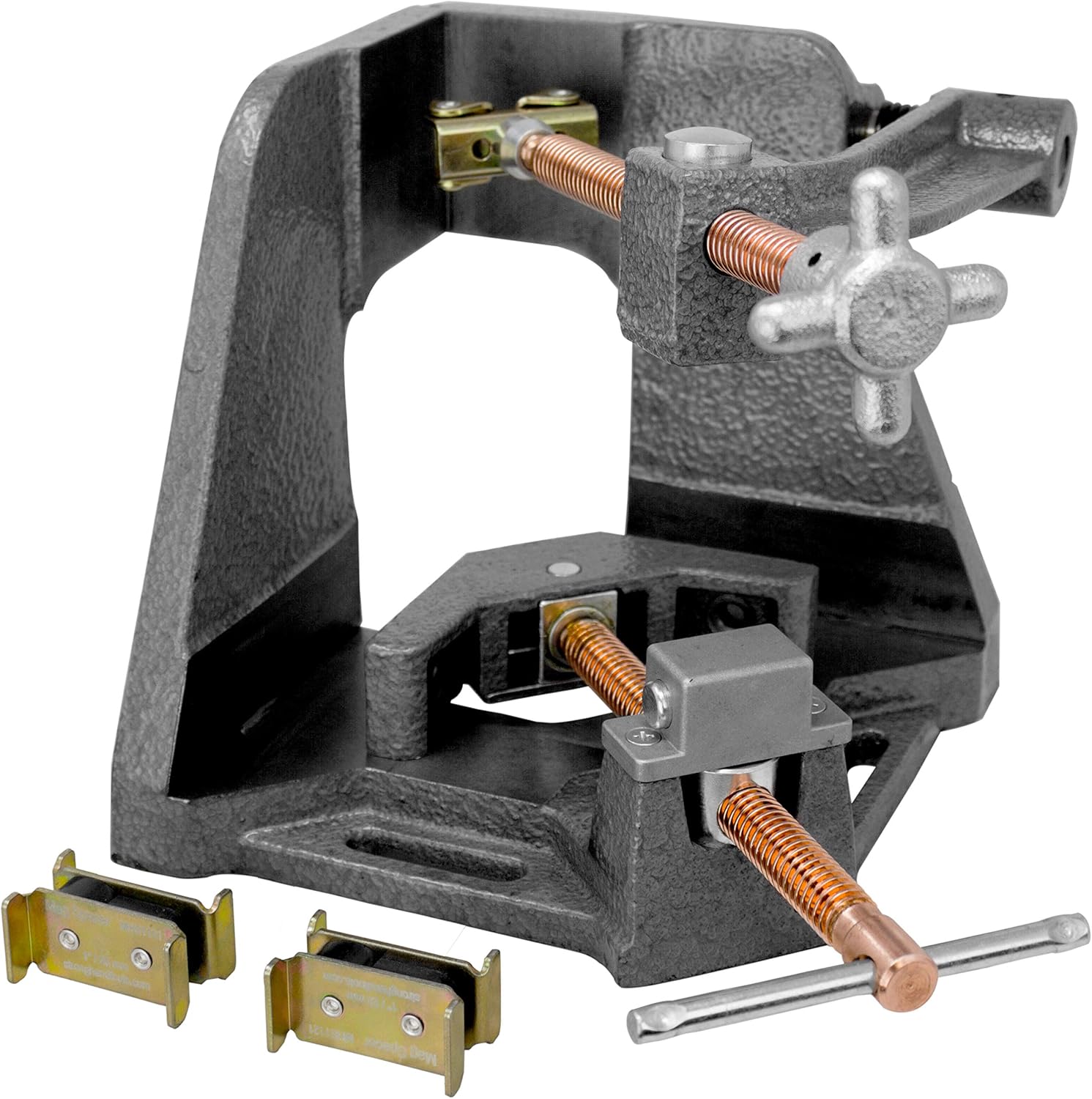 3-Axis Fixture Vise with Quick Acting Screw, Two Stand-Offs, Swing Away Arm with 3.75-Inch Miter Joint, 2.45-Inch T-Clearance - WAC35-SW, Strong Hand