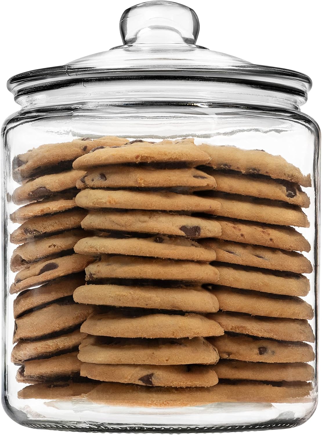 1 Gallon Glass Cookie Jar with Lid \u2013 Glass Jar with Lid - Airtight Food Storage Container for Cookies, Candy, Flour, Dog Treats \u2013 Clear Large Kitchen Jar for Pantry or Laundry Room