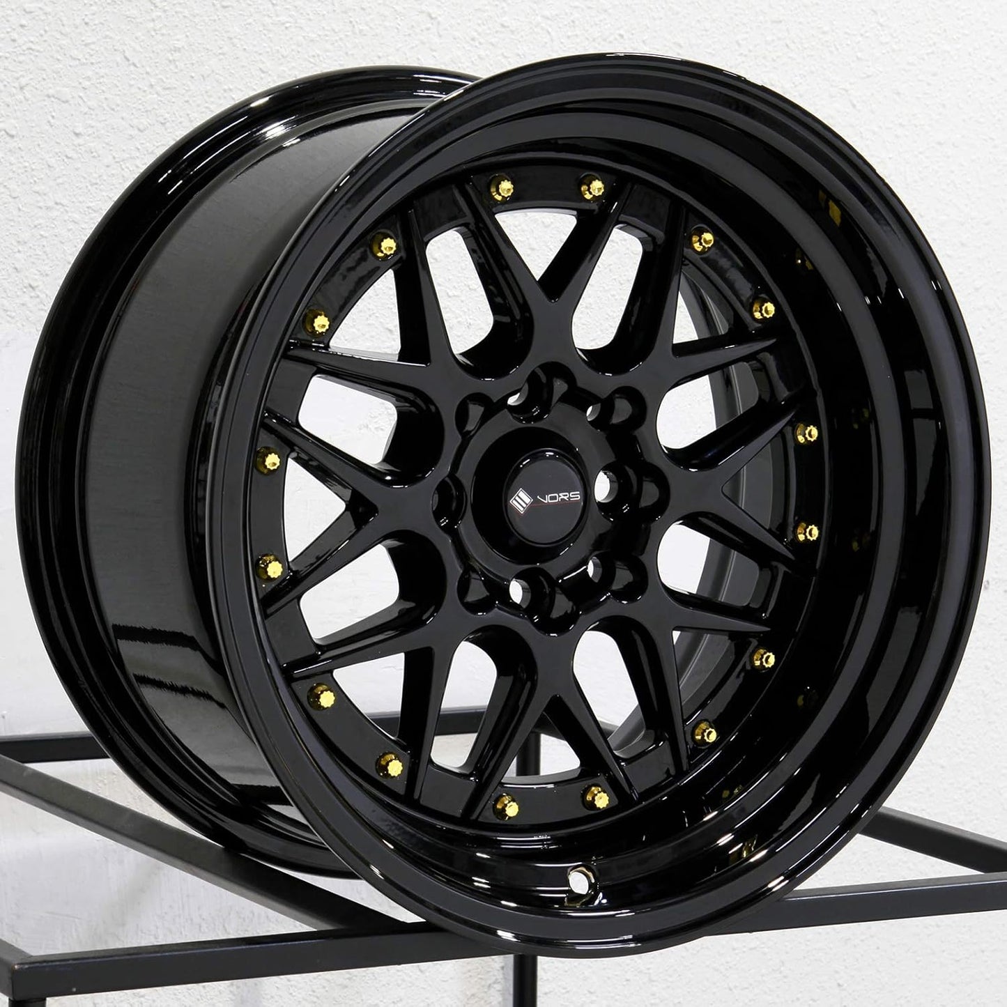 15x9 Vors VR7 4x100/4x114.3 0 Black Wheel Rim 73.1
