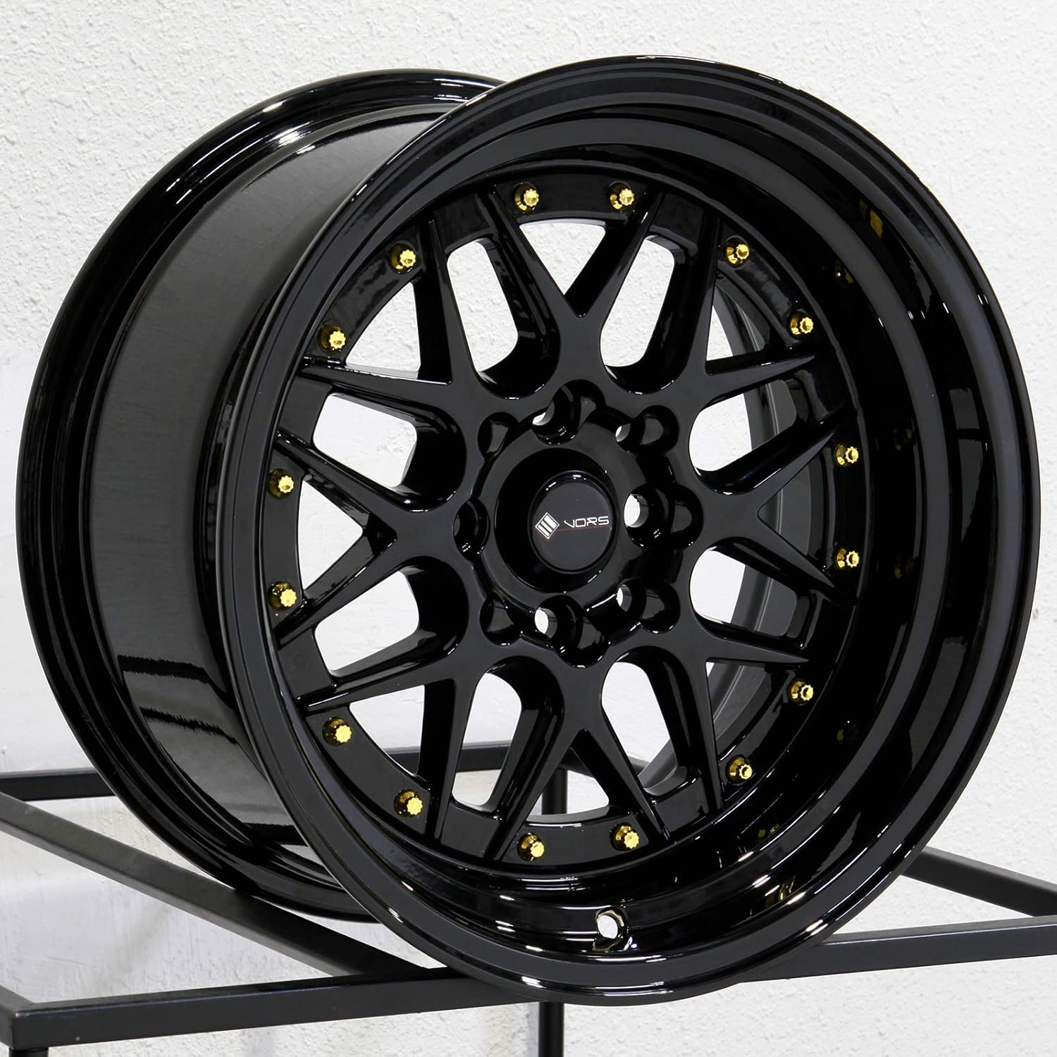 15x9 Vors VR7 4x100/4x114.3 0 Black Wheel Rim 73.1