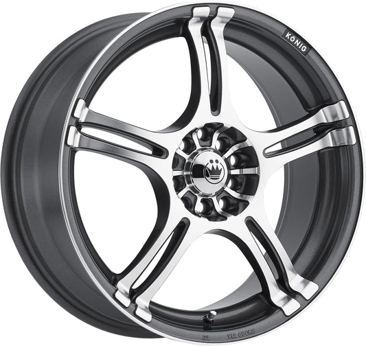 Konig Incident Graphite Machined Wheel (15x6.5"/5x100mm)