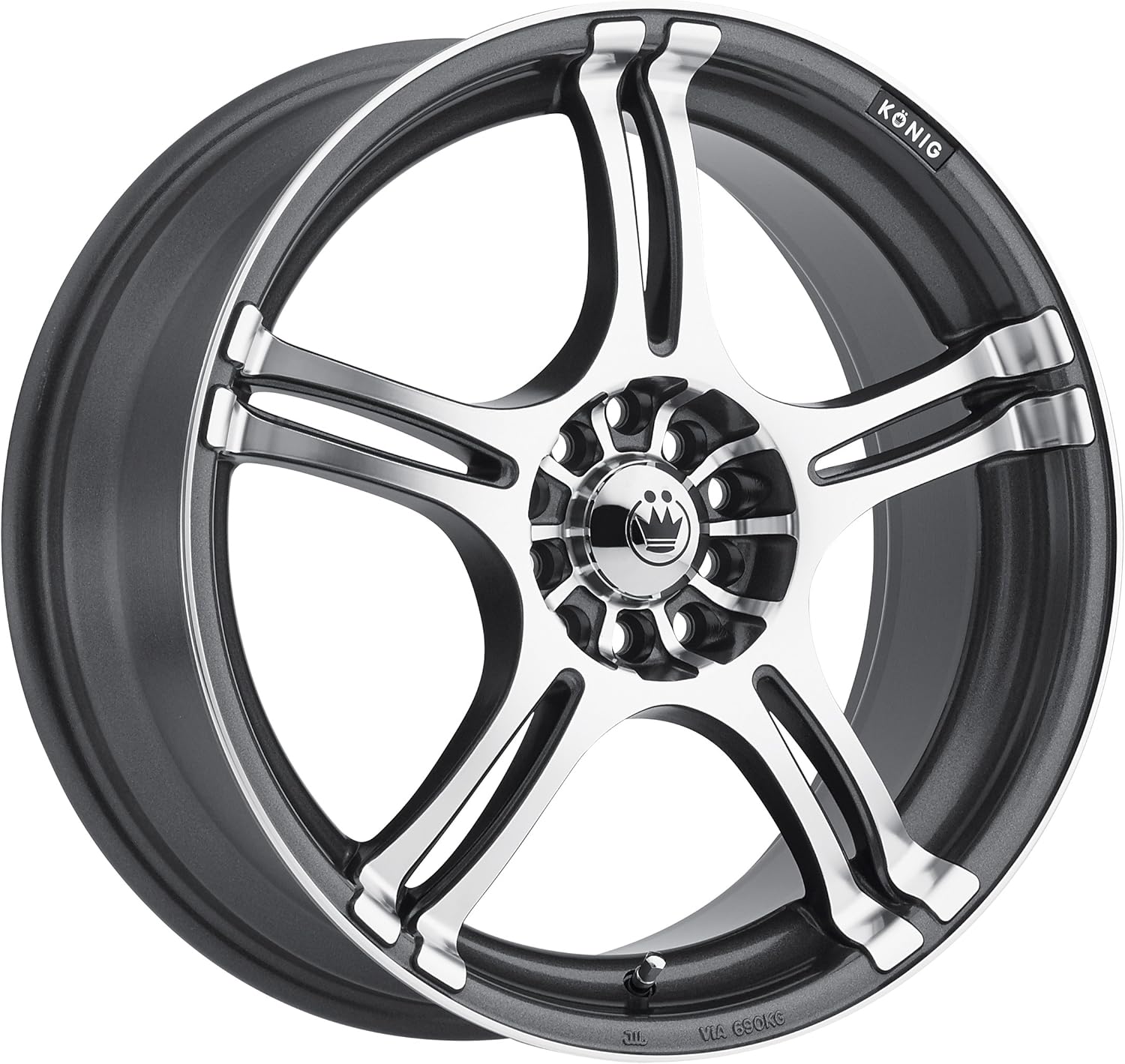 Konig Incident Graphite Machined Wheel (17x7"/5x100mm)