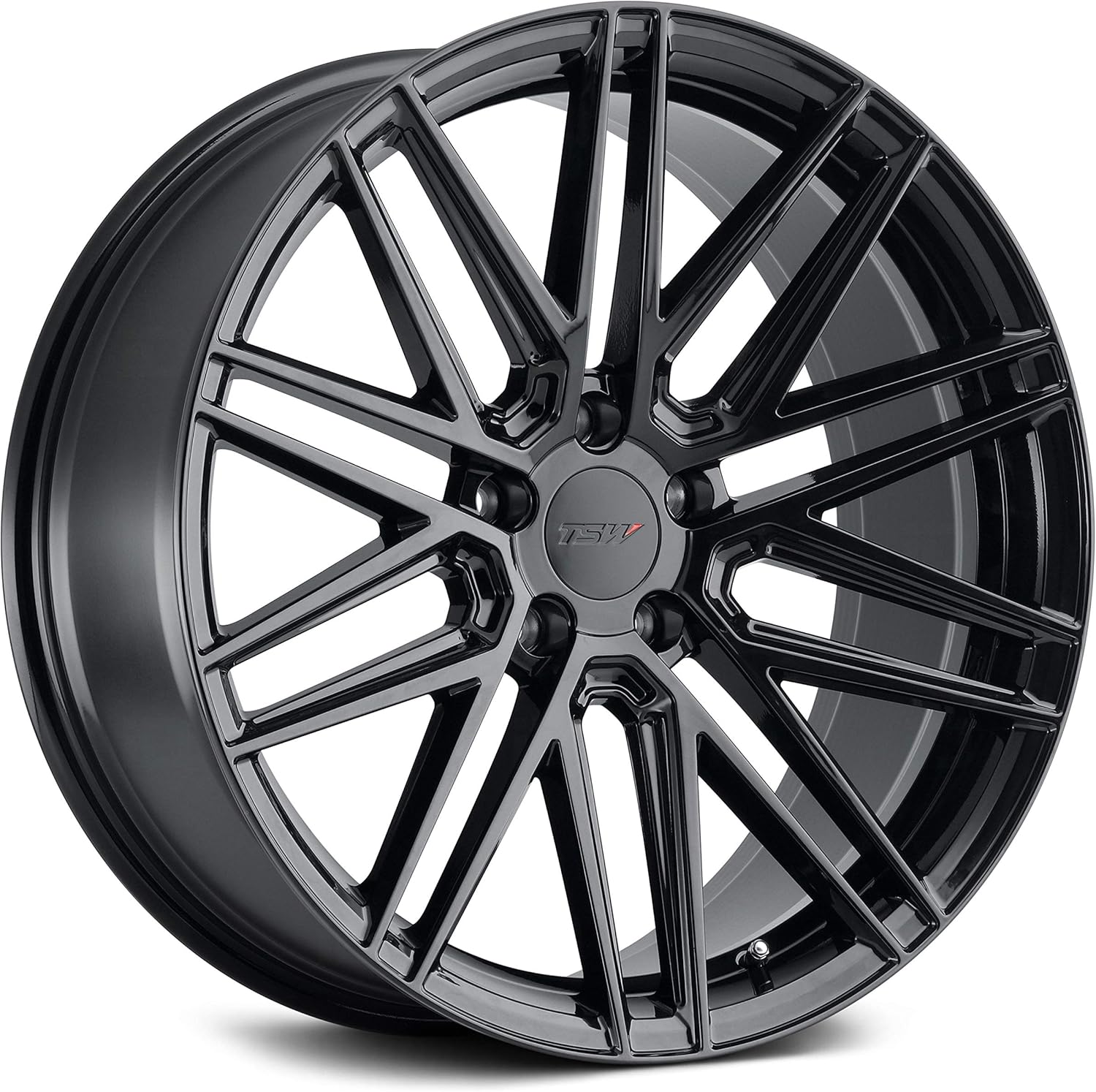 TSW Wheels Pescara Gloss Black Wheel with Aluminum (18 x 8.5 inches /5 x 112 mm, 42 mm Offset)