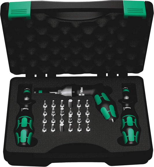 Wera - 5074739001 Kraftform 7440\/41\/42 Torque Screwdriver 0.3-6.0 Nm and Bit Set, 27-Piece