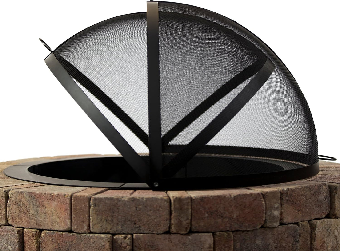 Hampton's Buzaar 36 Inch Fire Pit Easy Access Spark Screen