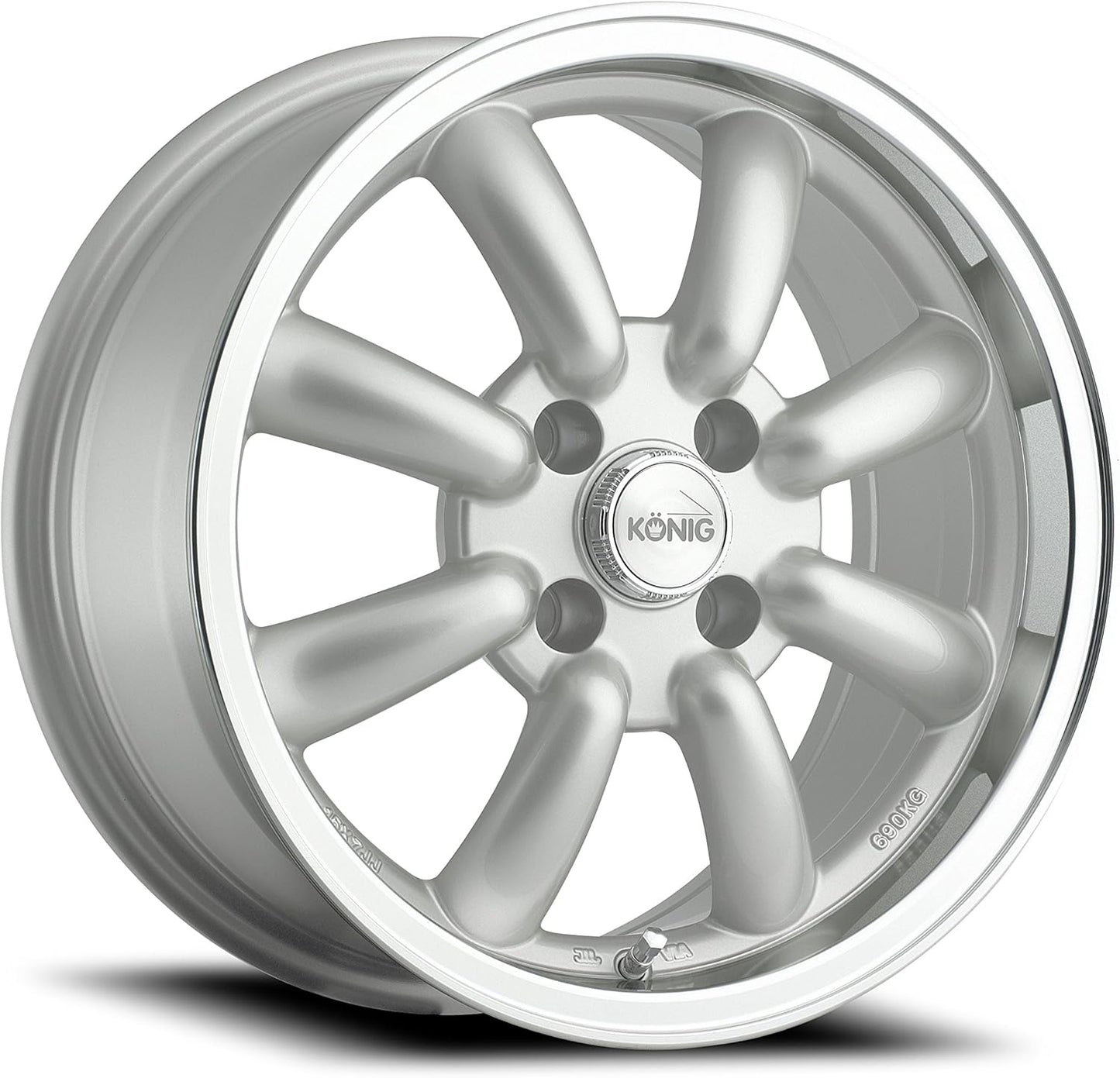 Konig Rewind Silver Wheel with Machined Lip (16x7"/4x114.3mm)