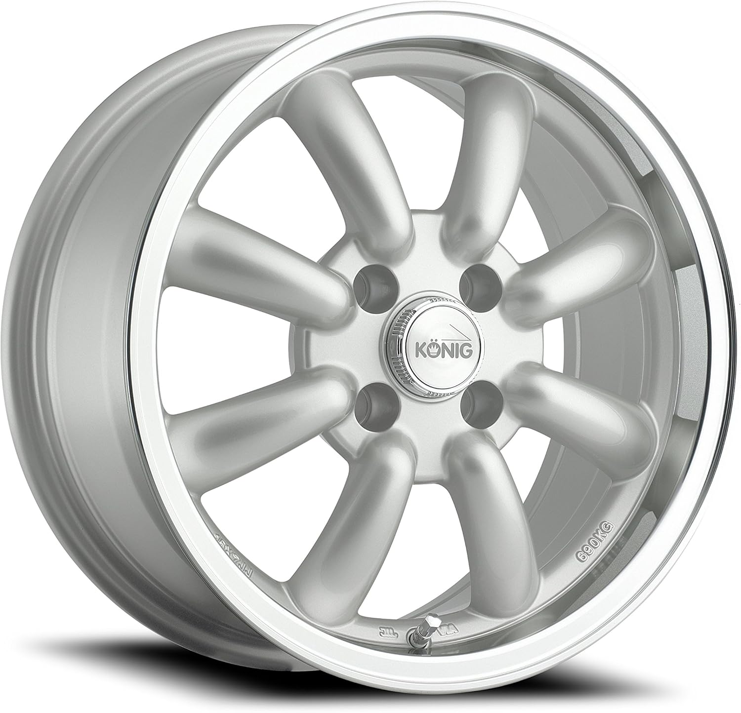 Konig Rewind Silver Wheel with Machined Lip (16x7"/4x114.3mm)