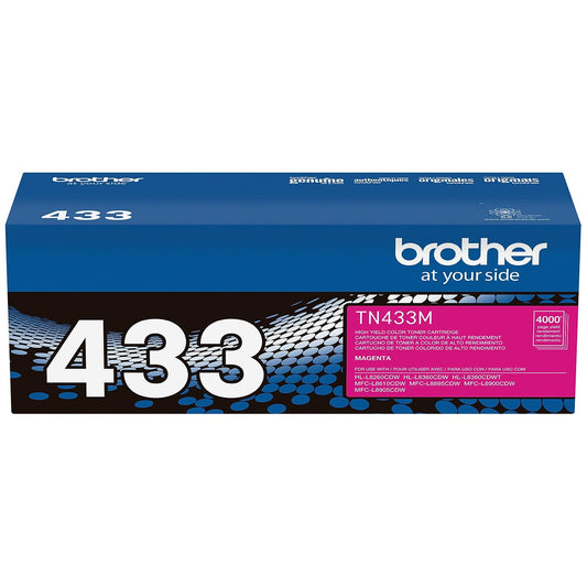 Brother Genuine High Yield Printer Toner Cartridge, TN433M