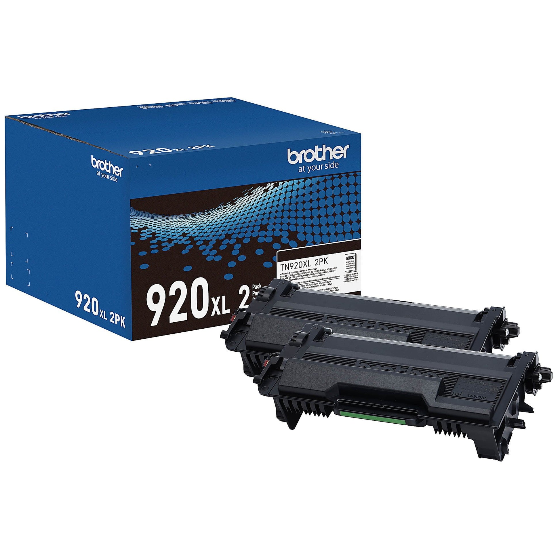 Brother Genuine TN920XL2PK High-yield Toner Cartridge Twin Pack