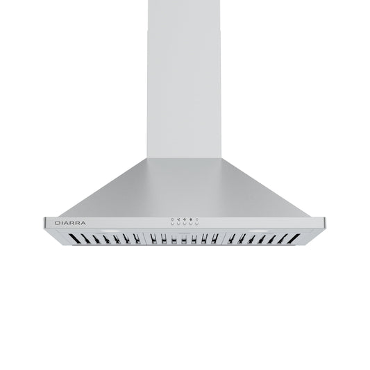 CIARRA Range Hood 30 inch Wall Mount Chimney Hood Range 450 CFM Ducted and Ductless CAS30275