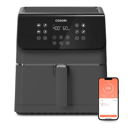 COSORI Pro II 5.8-Quart Smart Air Fryer, 12-in-1, Walmart Exclusive Bonus, Voice Control, Red