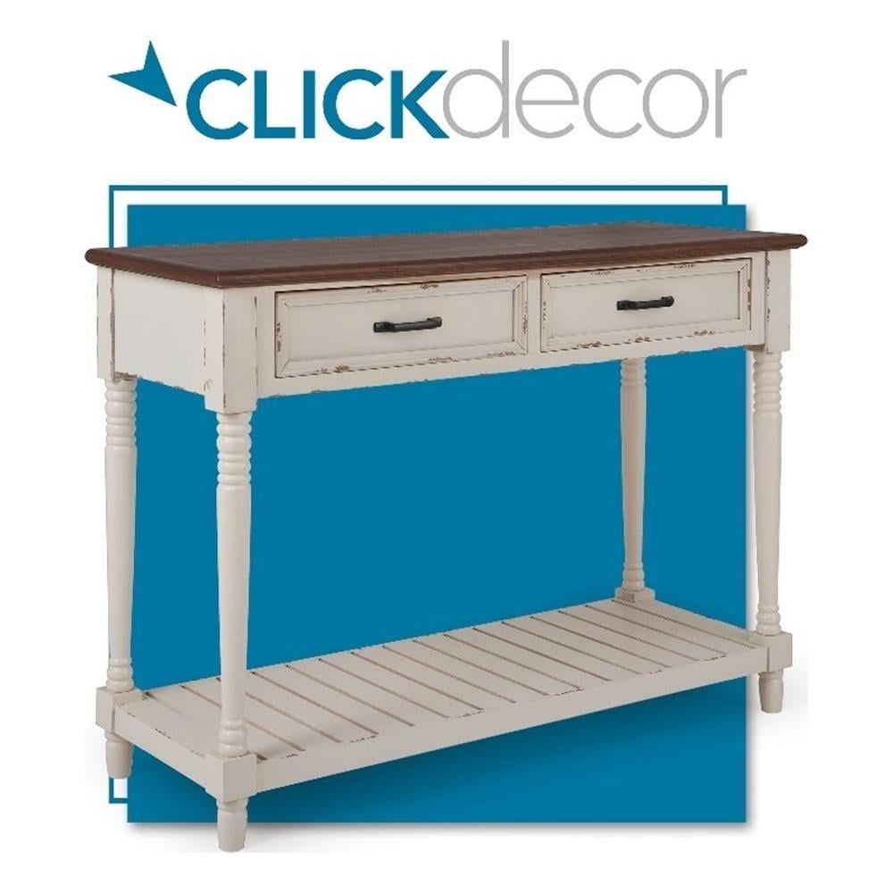 ClickDecor Baker Console Table Antique White