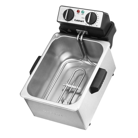 Cuisinart 4 Quart 1800W Electric Deep Fryer, Stainless Steel