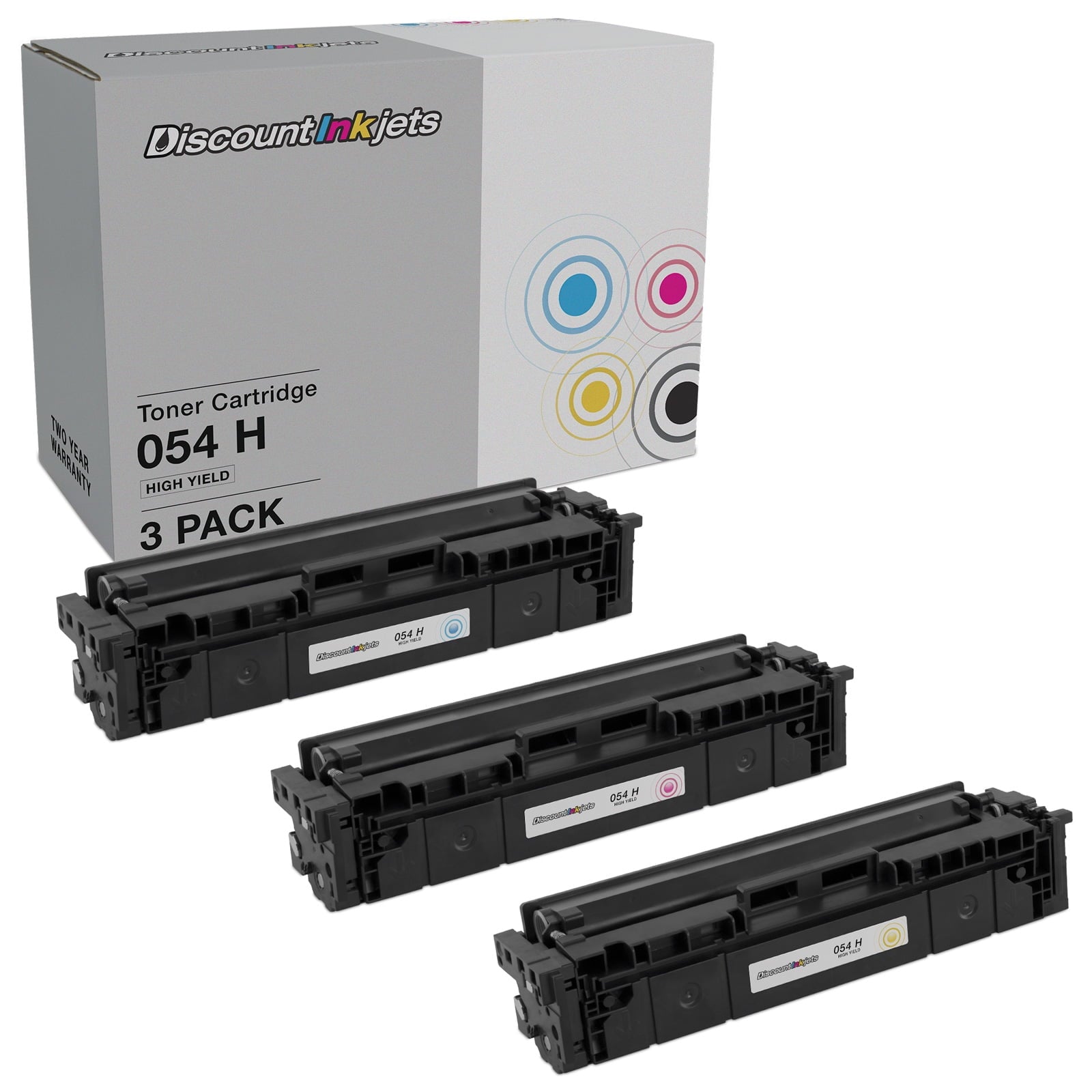 DI Toner Cartridge Replacements for Canon 054H (Cyan, Magenta, Yellow, 3pk) Compatible with imageCLASS MF642Cdw