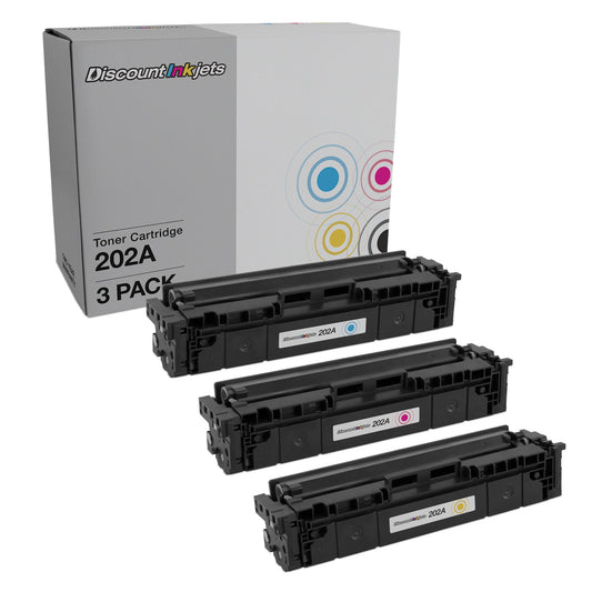 DI Toner Cartridges for HP 202A (Cyan Magenta Yellow) Color LaserJet M254dw Compatible with HP Color LaserJet M254dw, M281cdw, M281dw, M281fdw