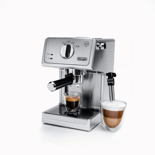 DeLonghi 15 Bar Stainless Steel Espresso and Cappuccino Machine with Premium Adjustable Frother