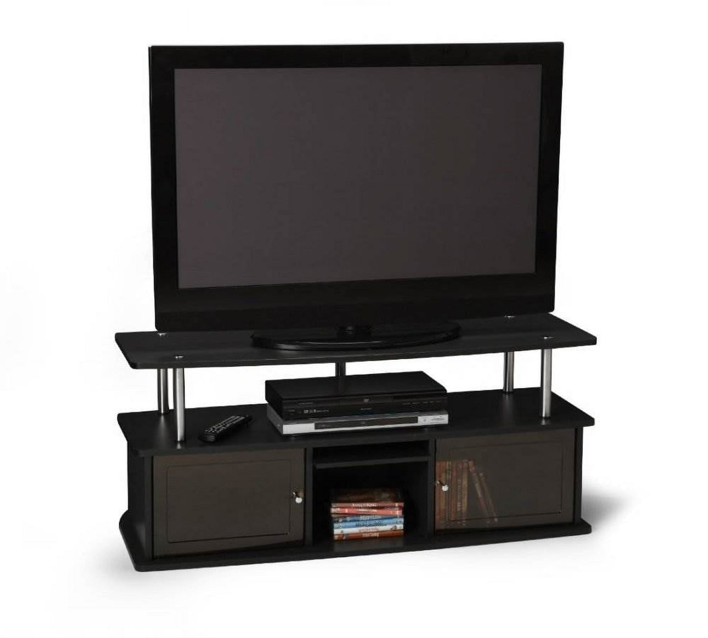 Designs2Go TV Stand with 3 Storage Cabinets and Shelf for TVs up to 55 inches, Faux Birch