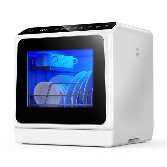 EUHOMY Portable Countertop Dishwashers with 5-Liter Built-in Water Tank and Air-Dry Function