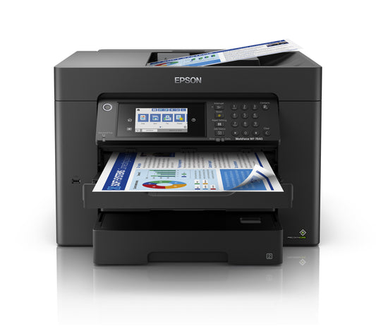 Epson WorkForce Pro WF-7840 Wireless All-in-One Wide-format Printer with Auto 2-sided Print up to 13" x 19", Copy, Scan and Fax, 50-page ADF, 500-sheet Paper Capacity, and 4.3" Color Touchscreen
