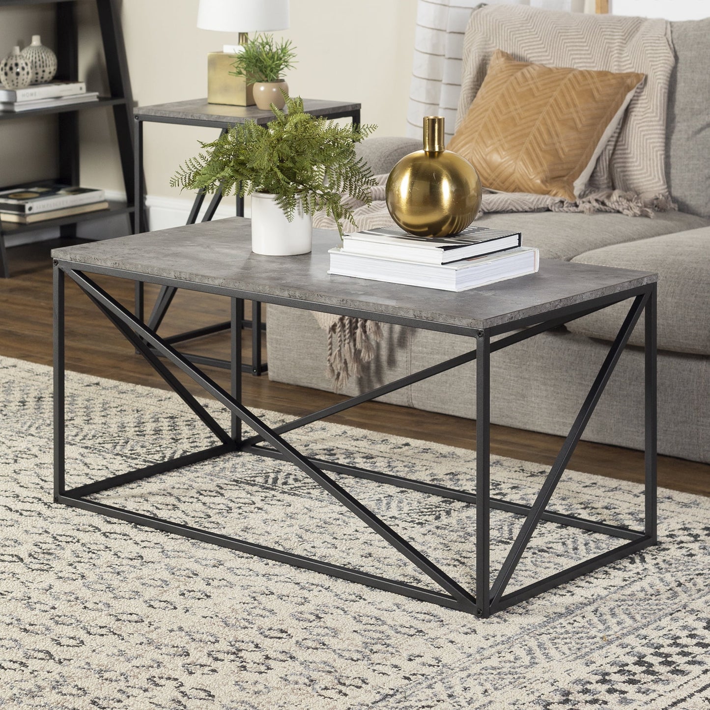 Glover Rectangle Slate Grey Coffee Table by River Street Designs
