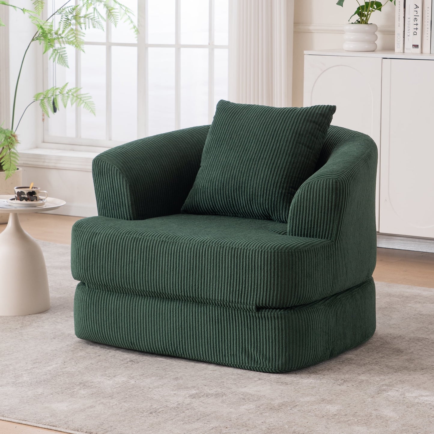 Holaki 41 in. W Foam Sofa Bed with a Pillow Suitable for Leisure Areas Foldable Sofa Bed, Green