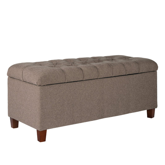 HomePop Ainsley Button Tufted Storage Bench, Multiple Colors
