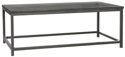 SAFAVIEH Alec Industrial Rustic Coffee Table, Distressed Black